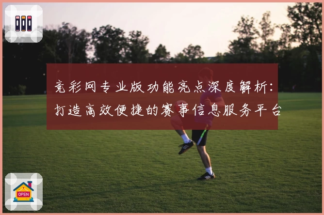 竞彩网专业版功能亮点深度解析：打造高效便捷的赛事信息服务平台